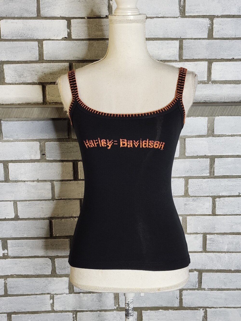• VTG 2003 Harley Davidson Women Camisole Tank Top Grand Cayman Pirate Small USA